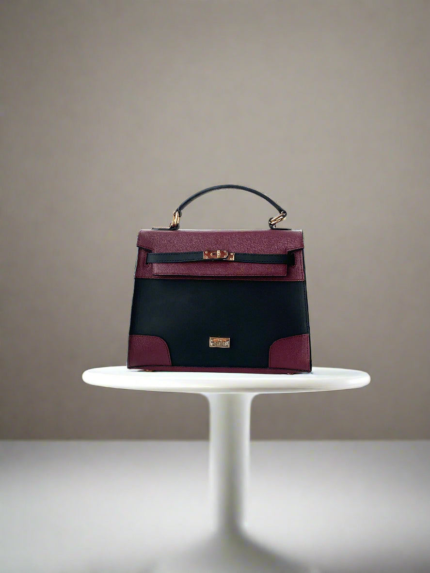 Women's Leather Hand Bag – Elegant Red Leather Tote Bag for Timeless Style